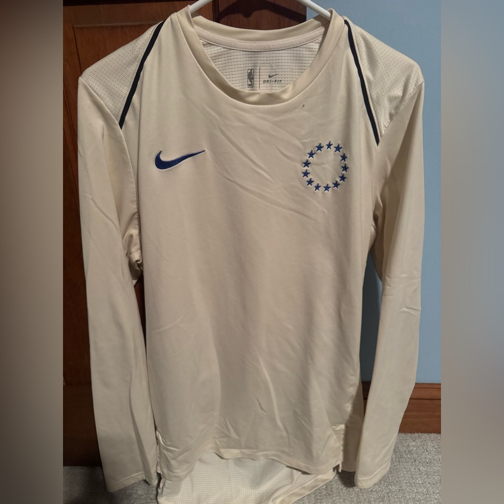 Nike Cream Philadelphia 76ers Dri-FIT Shooting Shirt